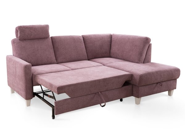 Malá rohová rozkládací sedací souprava ve skandinávském stylu SUMMER 2