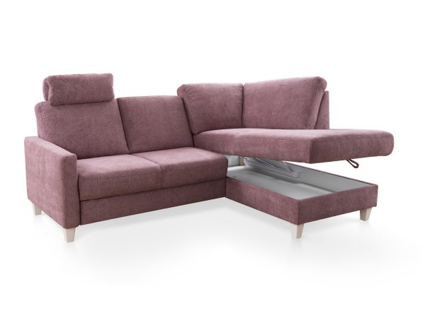 Malá rohová rozkládací sedací souprava ve skandinávském stylu SUMMER 2