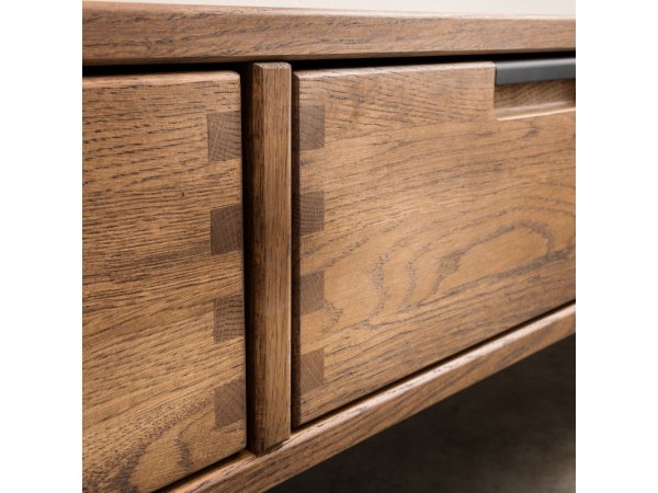 Dubový nábytek z masivu do obývacího pokoje MIDO sestava 1 dub tabák