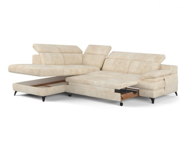 Rozkládací rohová sedací souprava s polohovatelnými opěrkami TITUS 3