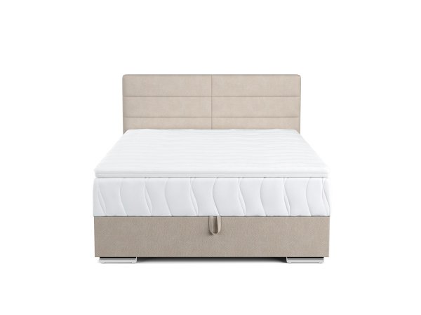 Čalouněná postel s úložným prostorem a topperem TOM 140x200
