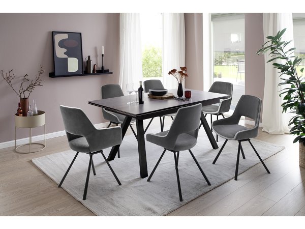 Jídelní otočná židle BAYONNE šedá