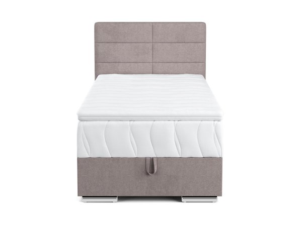 Čalouněná postel s úložným prostorem a topperem TOM 90x200