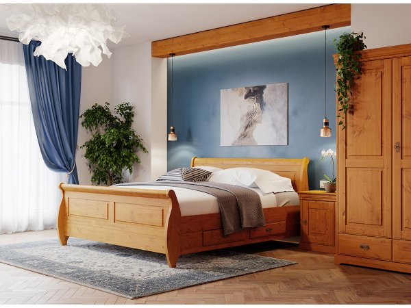 Postel KANIA z finské borovice