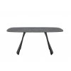 Jídelní stůl TOBELO antracitový mramor, podnož černá matná