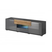 Televizní komoda TOLEDO (typ 41) dub Grandson/šedý lesk