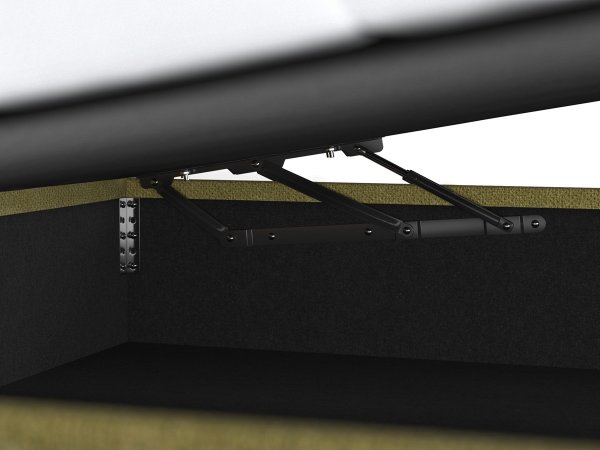 Čalouněná postel s úložným prostorem a topperem TOM 120x200