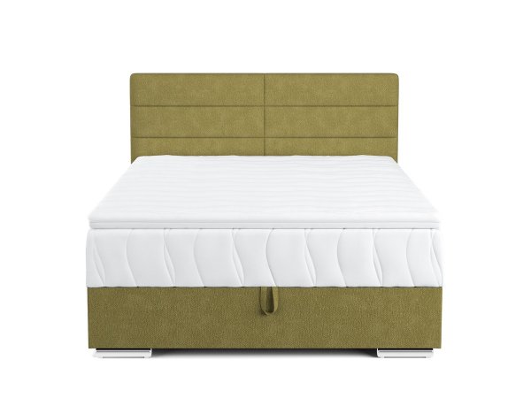 Čalouněná postel s úložným prostorem a topperem TOM 120x200