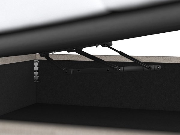 Čalouněná postel s úložným prostorem a topperem TOM 140x200