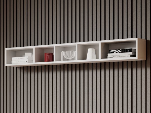 Moderní obývací stěna TOLEDO 1 bílá/bílý lesk