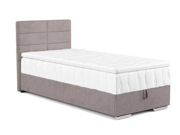 Čalouněná postel s úložným prostorem a topperem TOM 90x200