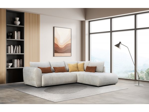 Stylová rohová rozkládací sedací souprava TREZZO