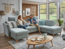 Sedací souprava ve skandinávském stylu TRELLEBORG ve tvaru U