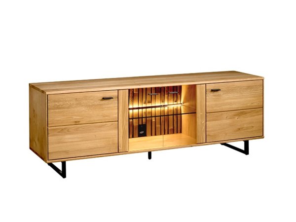 Dubový nábytek do obývacího pokoje včetně osvětlení TRAMONTO 6