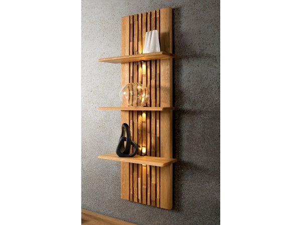 TRAMONTO dubový nábytek do obývacího pokoje včetně osvětlení