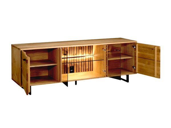 Dubový nábytek do obývacího pokoje včetně osvětlení TRAMONTO 6