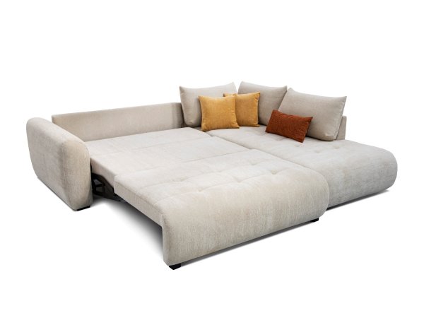 Stylová rohová rozkládací sedací souprava TREZZO