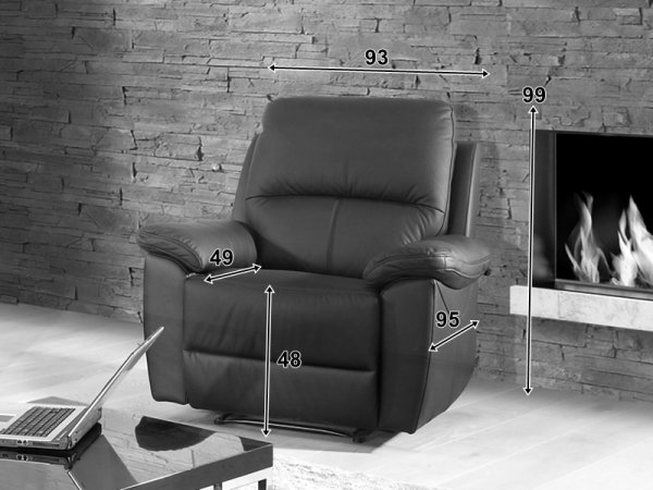 Kožená sedací souprava s funkcí relax TRIPOLIS 3+1+1