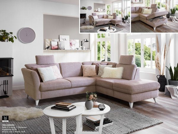 Rohová sedací souprava ve skandinávském stylu TRELLEBORG