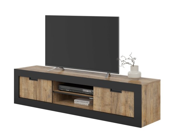 Nábytek do obývacího pokoje TUDOR dub Samdal/černý mat