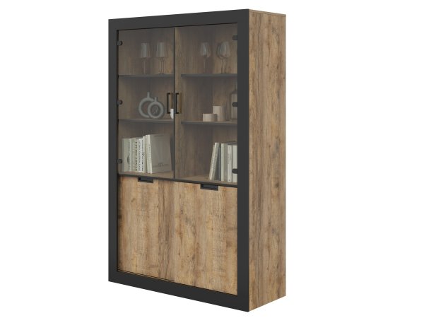 Nábytek do obývacího pokoje TUDOR 2 dub Samdal/černý mat