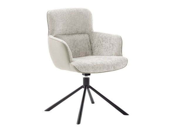 Jídelní otočná židle TURA,  krémová