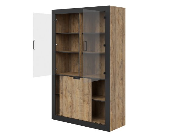 Nábytek do obývacího pokoje TUDOR 2 dub Samdal/černý mat