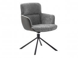 Jídelní otočná židle TURA, antracitová