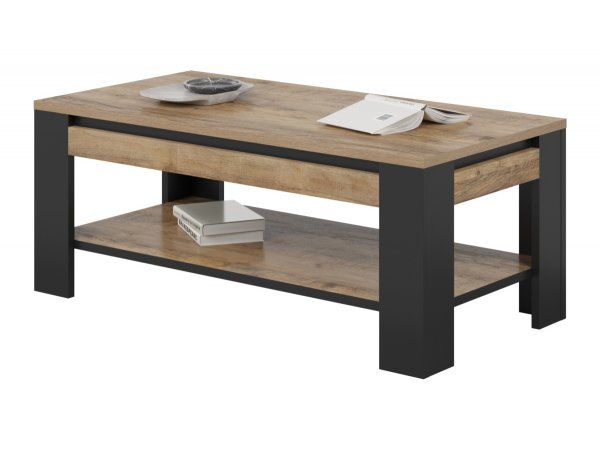 Nábytek do obývacího pokoje TUDOR dub Samdal/černý mat