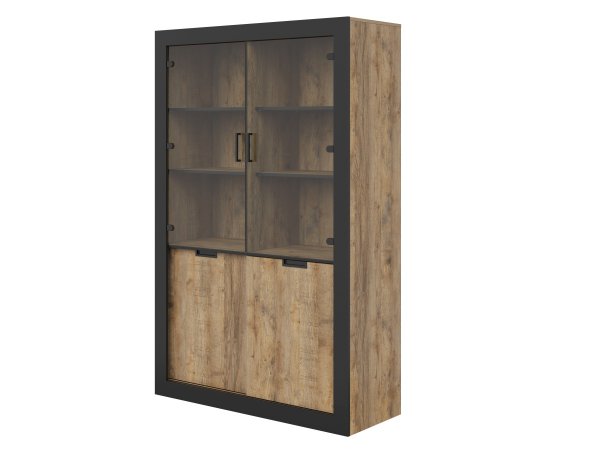Nábytek do obývacího pokoje TUDOR 2 dub Samdal/černý mat