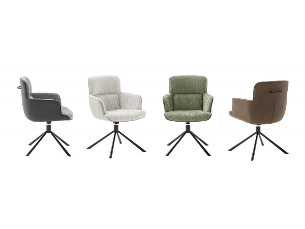 Jídelní otočná židle TURA, antracitová