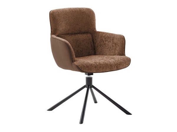 Jídelní otočná židle TURA, hnědočervená