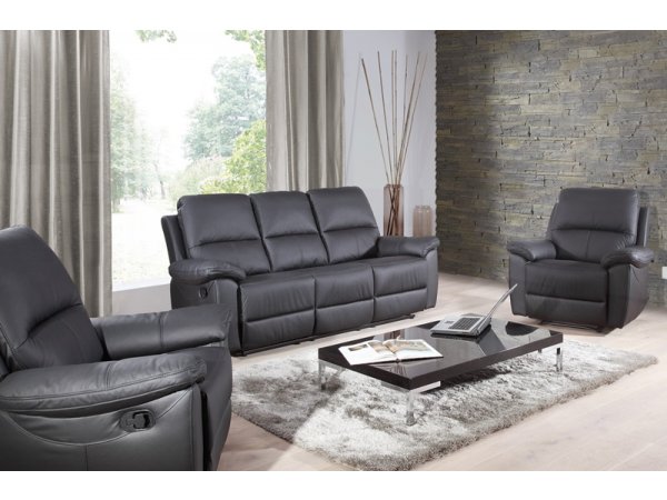 Kožená pohovka s funkcí relax TRIPOLIS