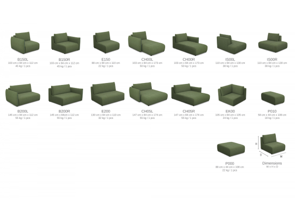 Manšestrová rohová sedací souprava FARIDO 5