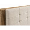 Dubová postel DENVER dub přírodní, látka D´ORO 5114 Ecru