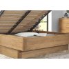 Dubová postel DENVER dub přírodní, látka D´ORO 5114 Ecru