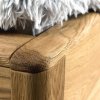 Dubová postel DENVER dub přírodní, látka D´ORO 5114 Ecru