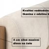 ATLANTA postel s úložným prostorem včetně roštu 200x200 typ 20 dub pálený, látka D'ORO 5114 Ecru