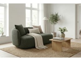 Mykonos lenoška s polštářem, zelená, 175 × 88 × 85 cm – House Nordic