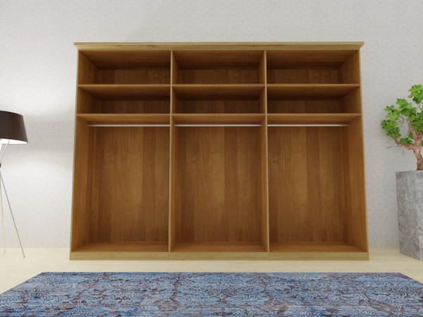 Šatní skříň VANCOUVER dub bianco/sklo champagner