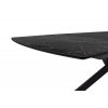 Rozkládací jídelní stůl VANINO keramika černý mramor, podnož černá matná 180(230)x76x90
