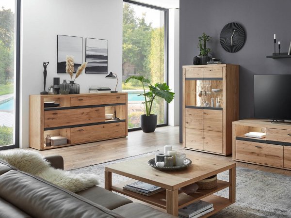 Nábytek do obývacího pokoje VARAS dub zastaralý
