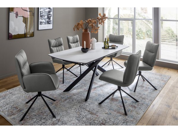 Jídelní otočná židle MARIN s područkami, cappuccino