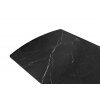 Rozkládací jídelní stůl VANINO keramika černý mramor, podnož broušená nerezová ocel 180(230)x76x90