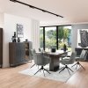 Jídelní židle PARKER S antracit, podnož kovová černá matná