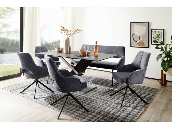 Jídelní otočná židle BANGOR antracyt