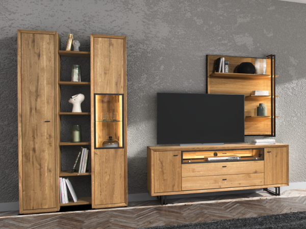 Dubový nábytek do obývacího pokoje VIGO