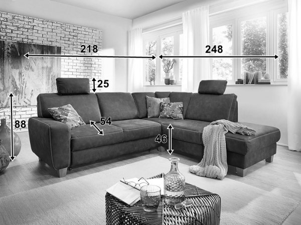 Rohová sedací souprava VISCONTI 2