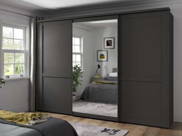 Šatní skříň s posuvnými dveřmi MARLOW Kieselgrau