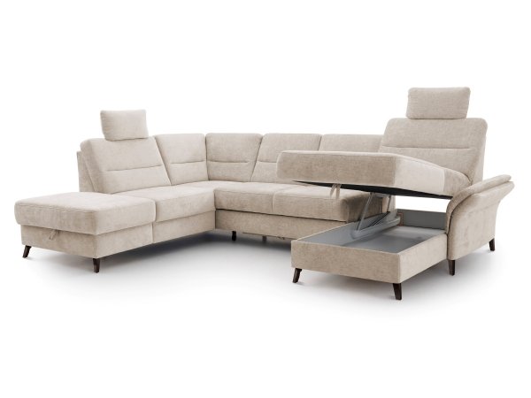 Rohová sedací souprava do tvaru U ve skandinávském stylu WESTERLAND 2